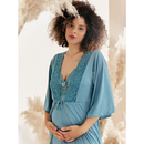 Kit Robe longo e camisola longa amamentação luxo maternidade