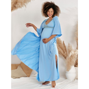 Kit Robe longo e camisola longa amamentação luxo maternidade