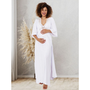 Kit Robe longo e camisola longa amamentação luxo maternidade