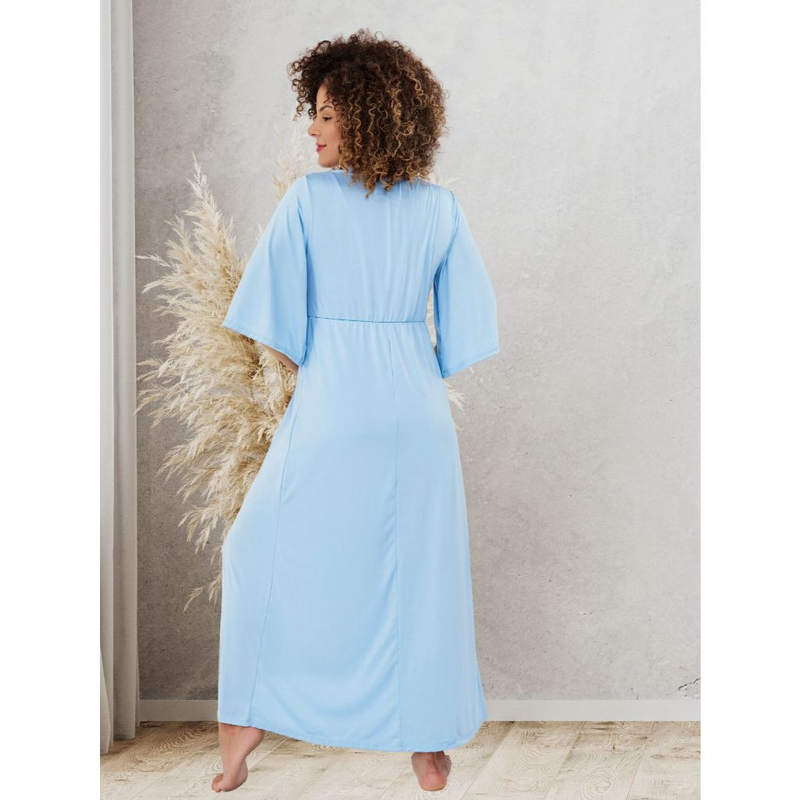 Kit Robe longo e camisola longa amamentação luxo maternidade