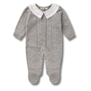 Macacão Tricô Bebê Luxo Menino com Gola – Saída Maternidade | Cuidado & Colo