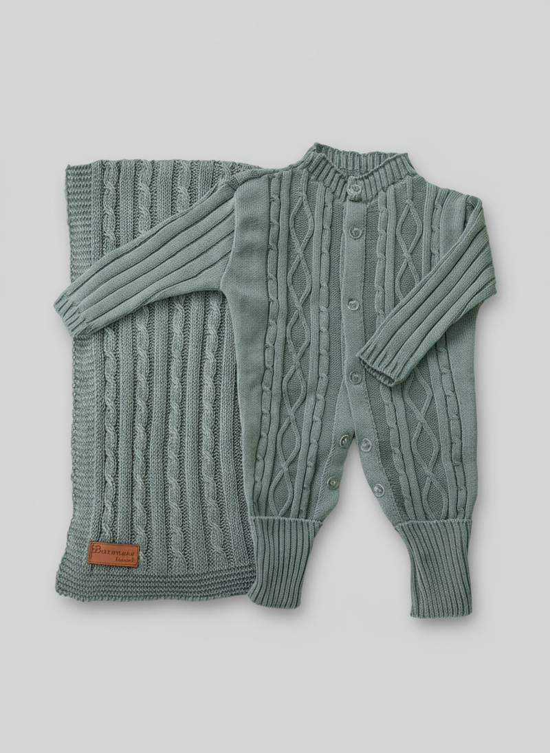 Saída Maternidade Tricô Roupa de Bebê Kit Para Recém-Nascido Enxoval de Bebê