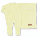 Saída Maternidade Tricô Recém-Nascido e Manta  | Cuidado & Colo