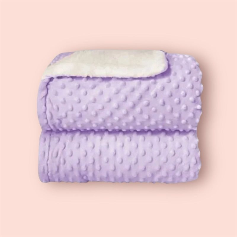Cobertor Luxo Para Bebê Dupla Face Soft Bolha com Sherpa – Conforto e Aconchego Premium | Cuidado & Colo