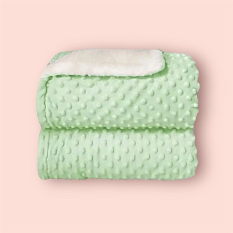 Cobertor Luxo Para Bebê Dupla Face Soft Bolha com Sherpa – Conforto e Aconchego Premium | Cuidado & Colo