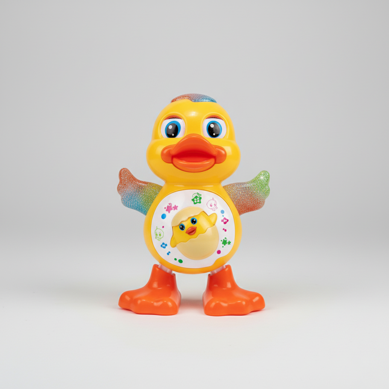 Kit Caranguejo Fujão e Patinho Dançante Brinquedo Infantil Com Luz Som e Movimento