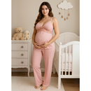 Pijama Amamentação com Renda e Abertura Click – Conforto e Estilo Pós-Parto | Cuidado & Colo