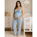 Pijama Amamentação com Renda e Abertura Click – Conforto e Estilo Pós-Parto | Cuidado & Colo