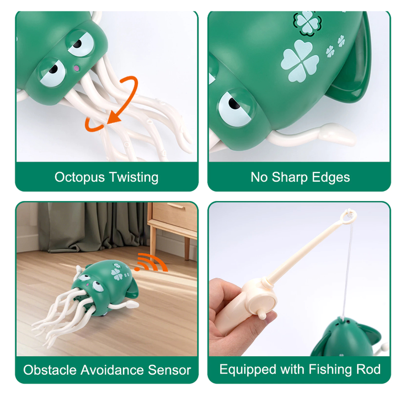 Brinquedo Musical Polvo Dançante Com Luz Led E Evitação De Obstáculos Movimenta Presente Para Crianças