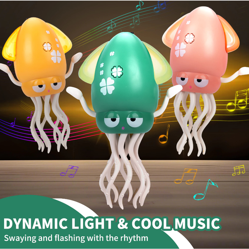 Brinquedo Musical Polvo Dançante Com Luz Led E Evitação De Obstáculos Movimenta Presente Para Crianças