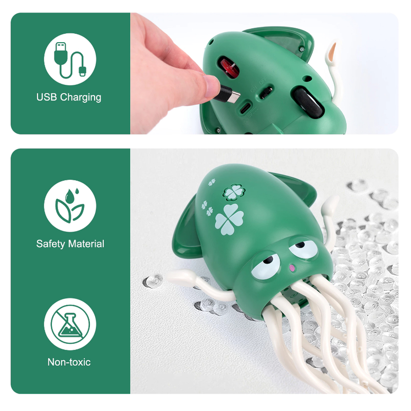 Brinquedo Musical Polvo Dançante Com Luz Led E Evitação De Obstáculos Movimenta Presente Para Crianças