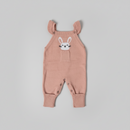 Macacão salopete coelho bolsinho menina RN recém nascido modal fio macio.