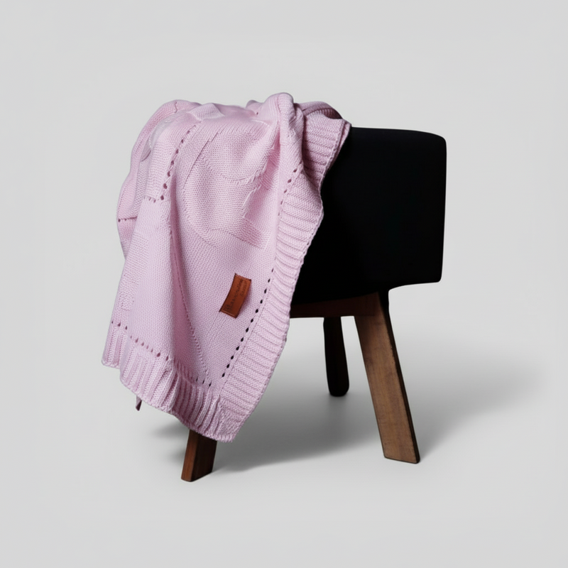 Mantinha de Bebê em Tricot Para Saída Maternidade Mantinha Crochê Bebe