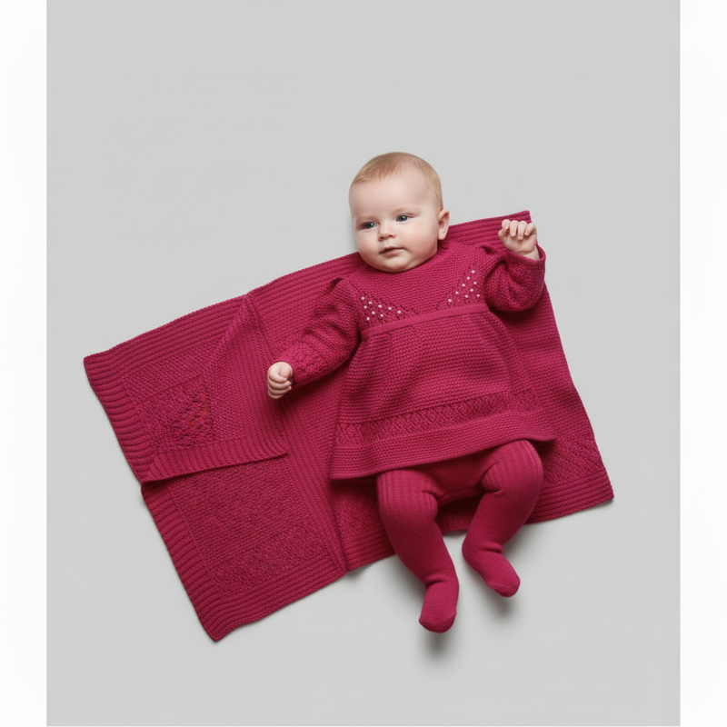 kit saída maternidade Vestido Bordado em Pérolas manta Menina Bebê Recém Nascido Calça Conjunto RN