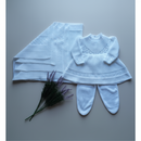 kit saída maternidade Vestido Bordado em Pérolas manta Menina Bebê Recém Nascido Calça Conjunto RN