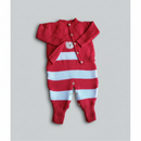 Macacão listrado ursinho casaquinho para bebes recém nascidos ao 3 meses para meninas e meninos.