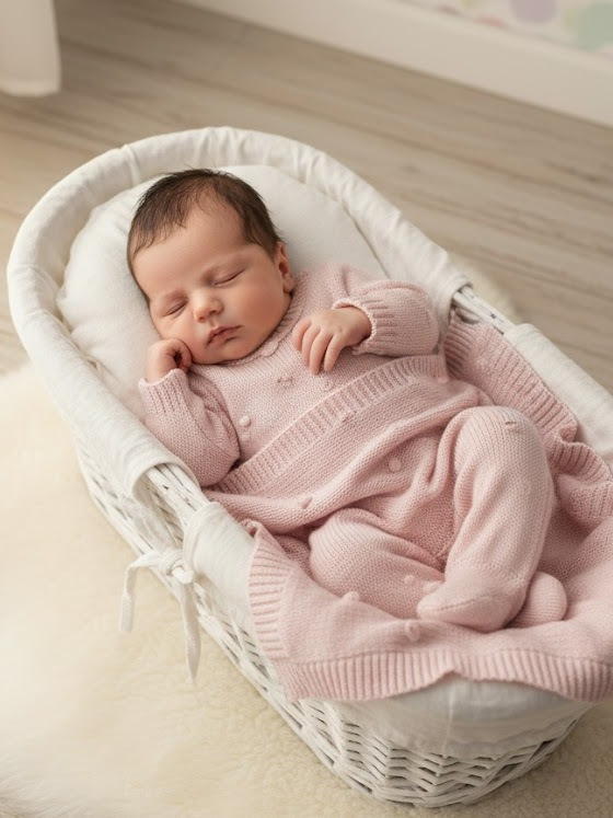 Kit Macacão Manta Cobertor Saìda Maternidade Tricot Bolinhas Menino Menina Bebê Tricô RN Infantil