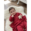 Kit Macacão + Manta Tricô Bolinhas RN – Saída Maternidade Luxo Menino e Menina | Cuidado & Colo