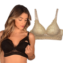 Kit 2 Sutiãs de Amamentação Maternidade com Bojo e Renda – Conforto e Praticidade no Pós-Parto | Cuidado & Colo