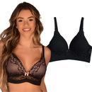 Kit 2 Sutiã Amamentação Maternidade Conforto Enxoval Sem Aro com Bojo Pós Parto Gestante Renda